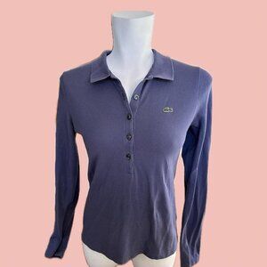 Classic Lacoste long sleeve polo in soft stretch cotton